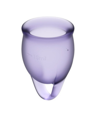 2 coupes menstruelles Satisfyer Light Violet FEEL CONFIDENT 